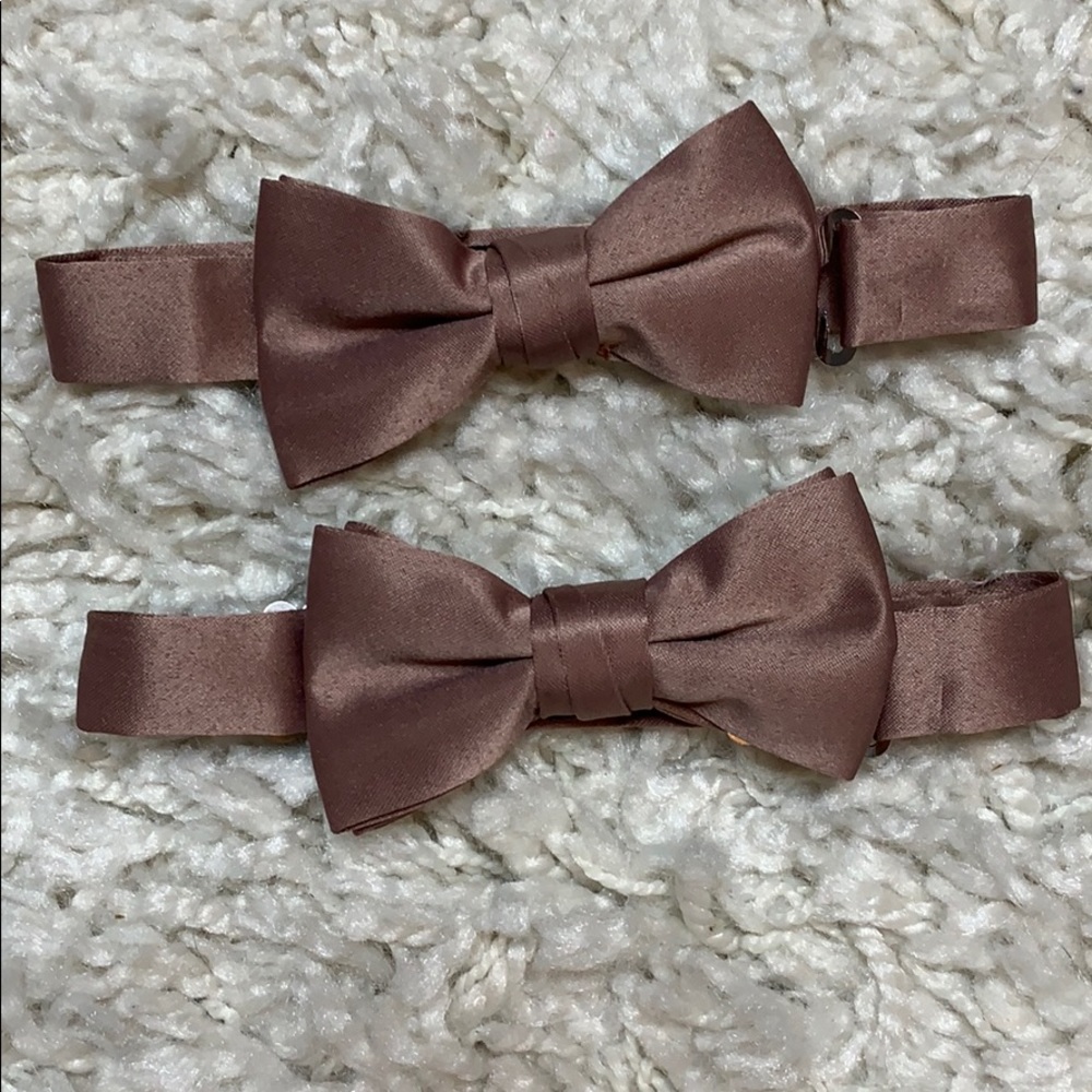 Boys Rose Gold Bow Tie Spring Notions Bowtie Pink - Picture 3 of 7